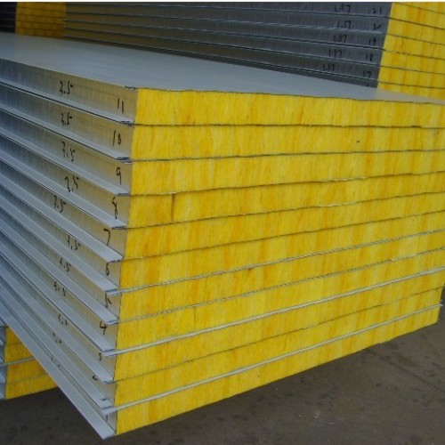 Metal rock wool mineral wool sandwich panel